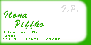 ilona piffko business card